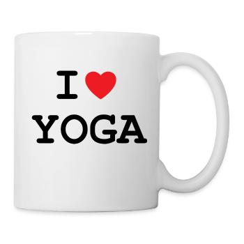 I love yoga - Mug - white - Right