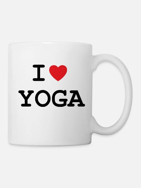 Ich liebe Yoga - Tasse - Weiß