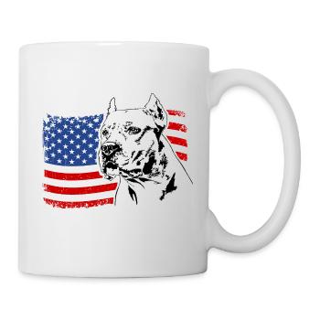 Dogue Argentino Amérique Drapeau Chiens Chien Wilsigns - Mug blanc - blanc - Droite