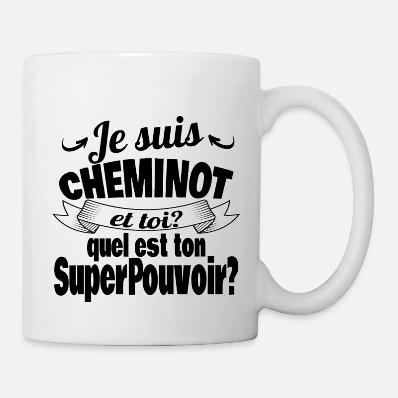 je suis cheminot - Mug blanc - blanc