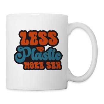 Less Plastic More Sea - Tasse - Weiß - Rechts
