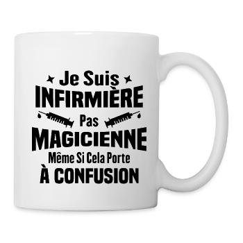 Je suis une infirmière pas magicienne - Mug blanc - blanc - Droite