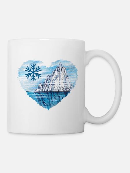 Eisbaden Eiswasser Wintertraum Eisberg Island - Tasse - Weiß