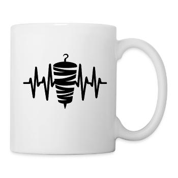 Kebab Grill Herzschlag - Tasse - Weiß - Rechts