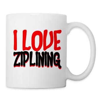 I Love Ziplining 2 - Tasse - Weiß - Rechts