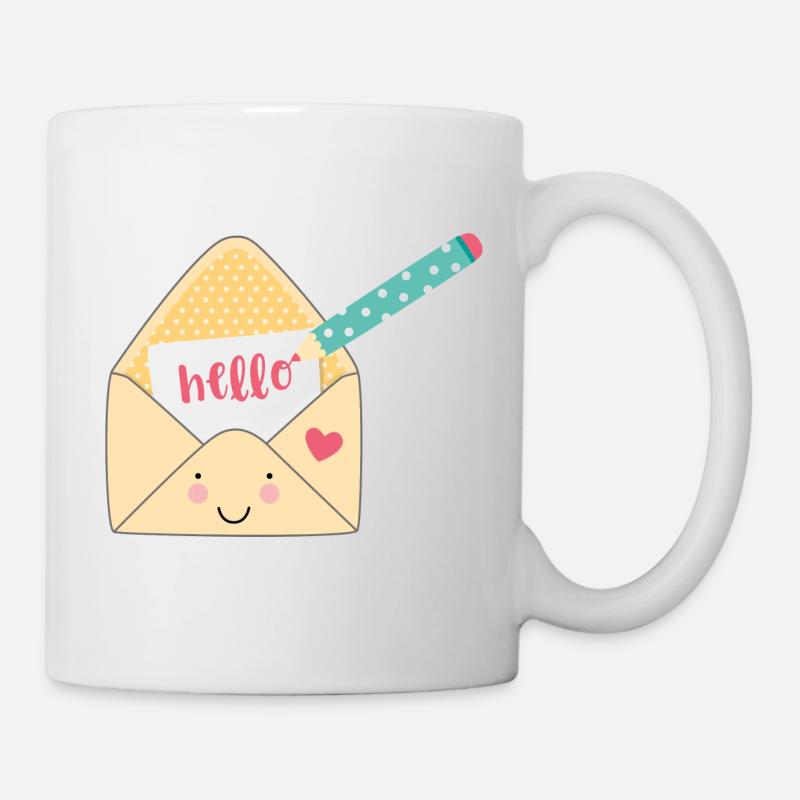 Letter with pen - Mug - white