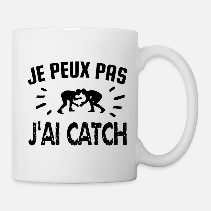 je peux pas j'ai catch - Mug blanc - blanc