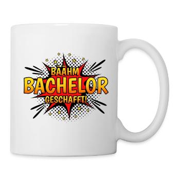 Bäähm Bachelor Geschafft - Tasse - Weiß - Rechts