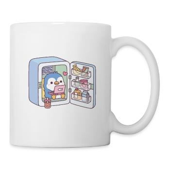 Cute Penguin Chilling In Fridge - Mug - white - Right