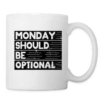 Monday should be optional black - Mug - white - Right