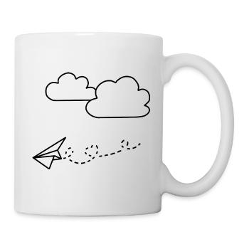 Papierflieger - Tasse - Weiß - Rechts
