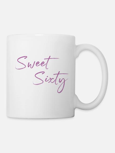 Sweet Sixty Geschenkidee zum 60. Geburtstag - Tasse - Weiß
