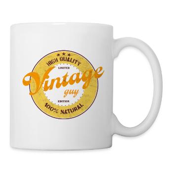 Vintage guy 100% natural - Mug blanc - blanc - Droite