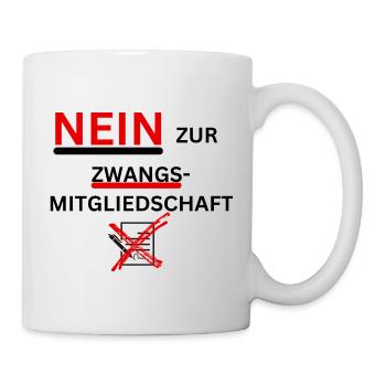 Pflegeprotest | NEIN zur Zwangsmitgliedschaft - Tasse - Weiß - Rechts