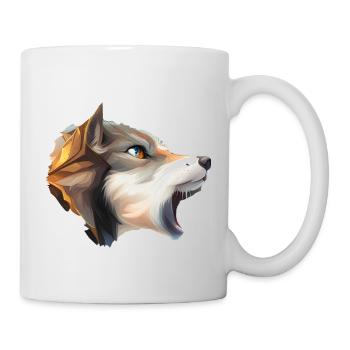 Loup - Mug blanc - blanc - Droite
