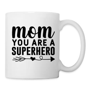 Maman tu es une super-héroïne - Mug blanc - blanc - Droite