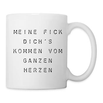 T-Shirt "Meine Fick Dich's" - Tasse - Weiß - Rechts