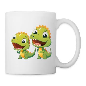 Dinosaur Baby Tyrannosaurus Two Dino T-Rex - Mug - white - Right