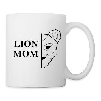 Lion Mom black Muttertag Geschenkidee - Tasse - Weiß - Rechts