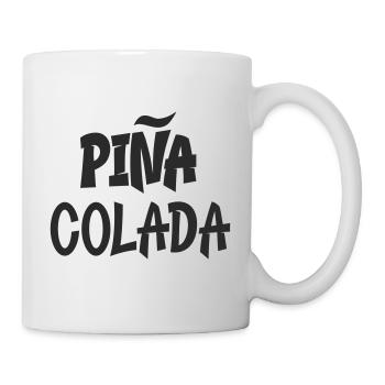 Lettrage Pina Colada Amérique centrale Amérique du Sud - Mug blanc - blanc - Droite