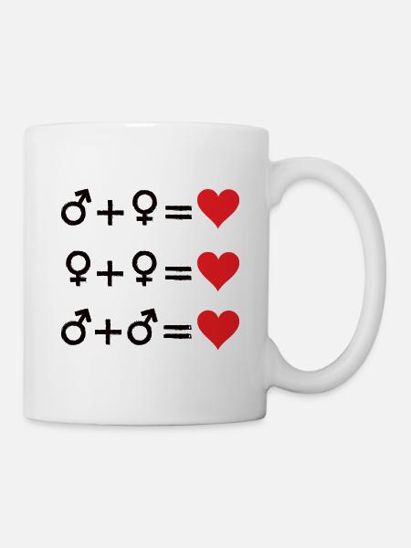 Love is love - Tasse - Weiß