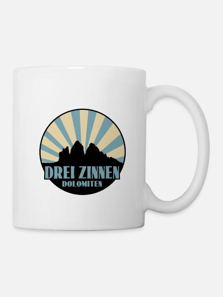 Drei Zinnen Südtirol - Tasse - Weiß