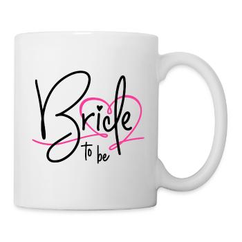 MARIÉE À CŒUR ENTERREMENT DE VIE DE JEUNE FILLE - Mug blanc - blanc - Droite