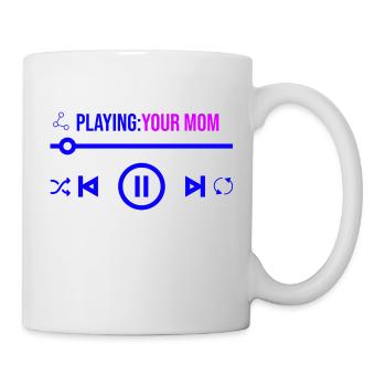 Jouer à sa mère - Mug blanc - blanc - Droite