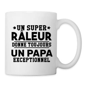 Un super râleur donne toujours papa exceptionnel - Mug blanc - blanc - Droite