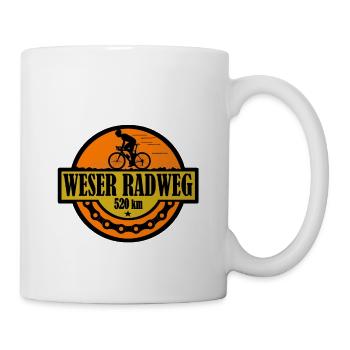 Weser Radweg - Tasse - Weiß - Rechts