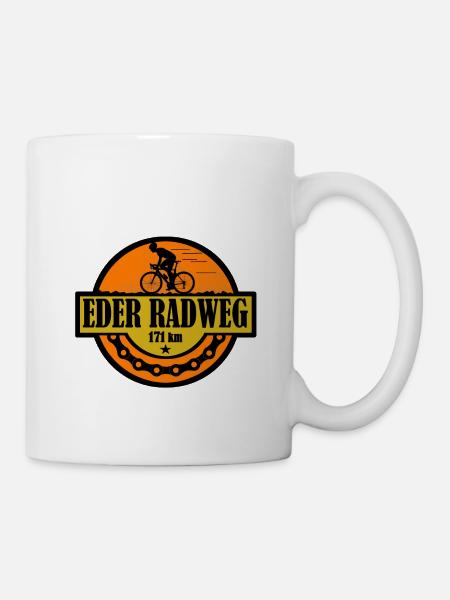 Eder Radweg - Tasse - Weiß