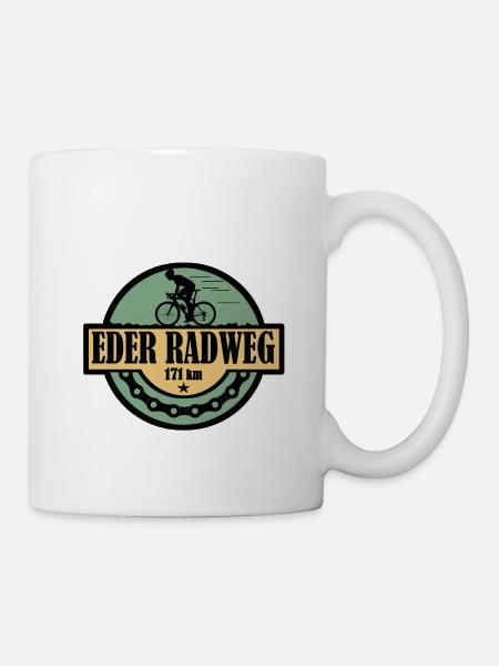 Eder Radweg - Tasse - Weiß