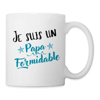 Papa formidable - Cadeau unique - Mug blanc - blanc - Droite