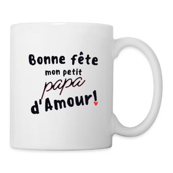 T shirt enfant body bébé fête des papas papa - Mug blanc - blanc - Droite