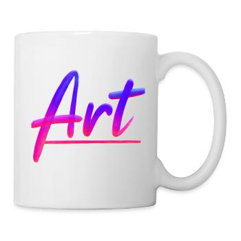 ART lettering in magenta sky - Mug - white - Right