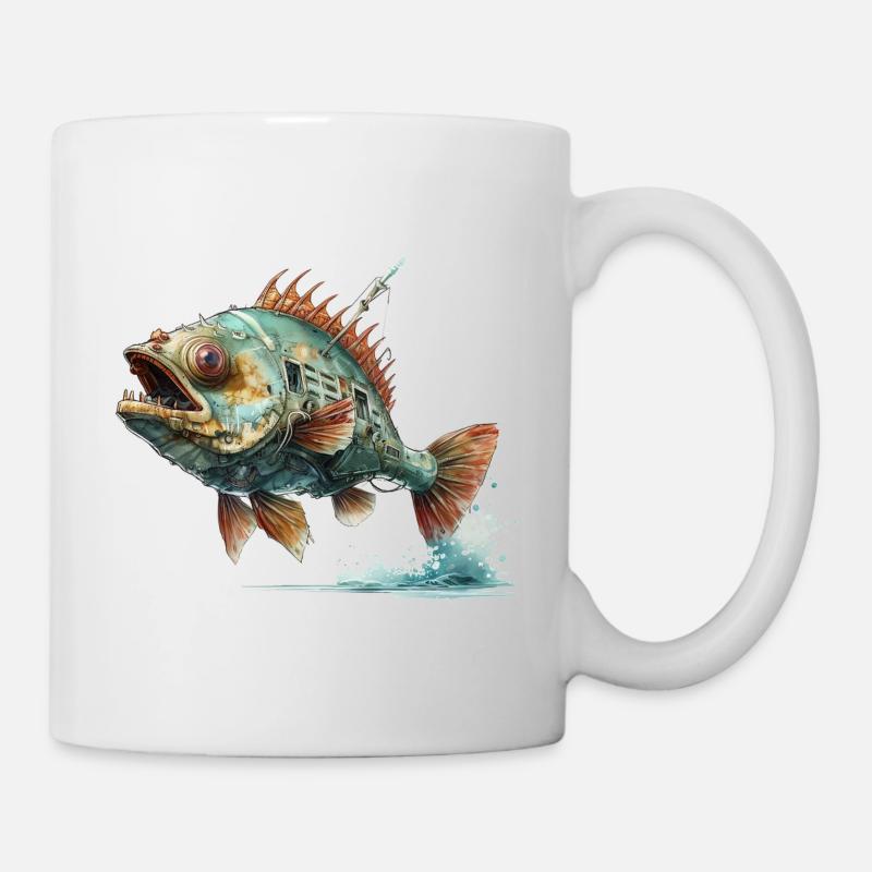 Fisch Hybrid - Tasse - Weiß