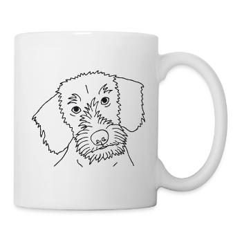 Rauhaardackel - Tasse - Weiß - Rechts