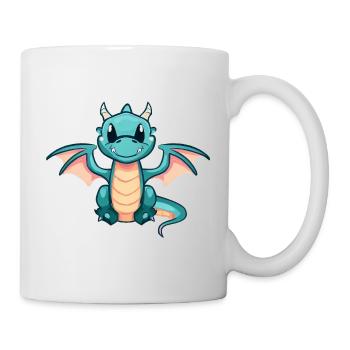 Flying Dragon Fantasy Art - Mug - white - Right