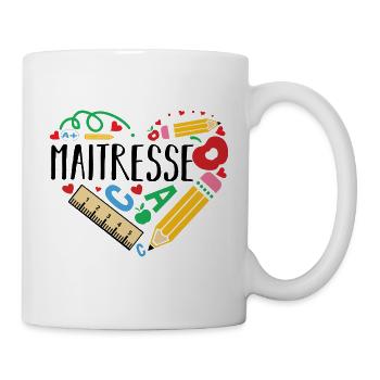 Maitresse idée de cadeau pour maîtresse d' école - Mug blanc - blanc - Droite
