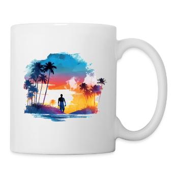 Einfach nur Sommer, Sonne und Strand - Tasse - Weiß - Rechts