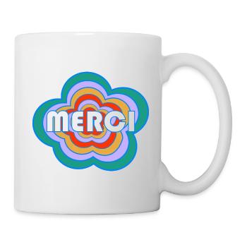 MERCI. MAÎTRESSE. MAÎTRE. MERCI MAÎTRESSE - Mug blanc - blanc - Droite