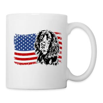 Gordon Setter Amérique Flag Dogs Wilsigns - Mug blanc - blanc - Droite