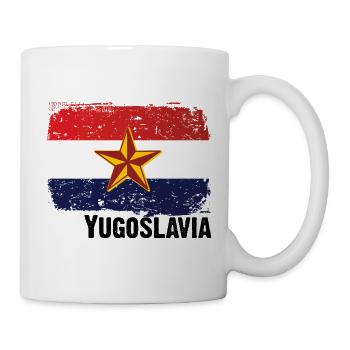 Yugoslavia, Yugo, Jugoslawien, Jugoslawien - Tasse - Weiß - Rechts