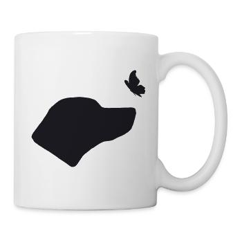 Rhodesian Ridgeback mit Schmetterling - Tasse - Weiß - Rechts