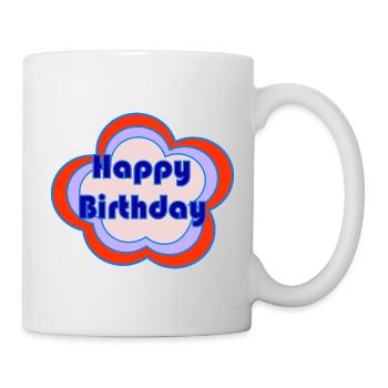 JOYEUX ANNIVERSAIRE. HAPPY BIRTHDAY. ANNIVERSAIRE. - Mug blanc - blanc - Droite