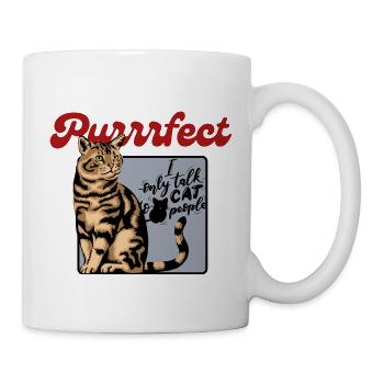 T-shirt Amour pour chats Purrrfect - Mug blanc - blanc - Droite