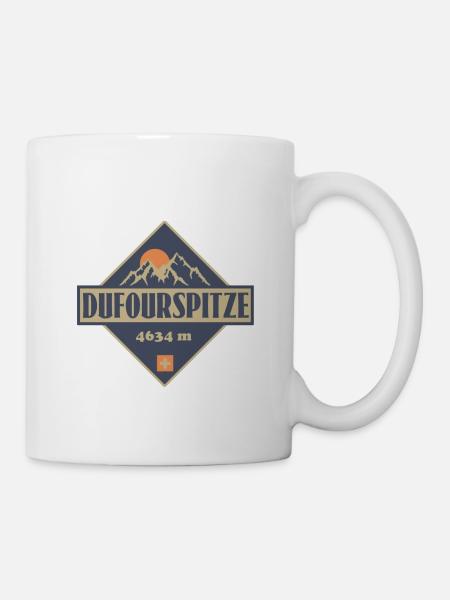 Dufourspitze - Tasse - Weiß