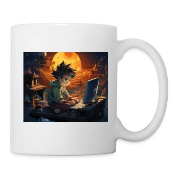 Gamer, anime stil, Geschenkidee - Tasse - Weiß - Rechts