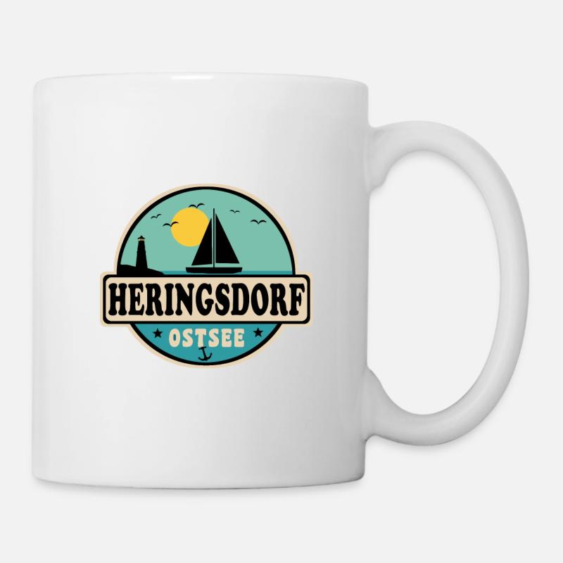 Heringsdorf - Tasse - Weiß