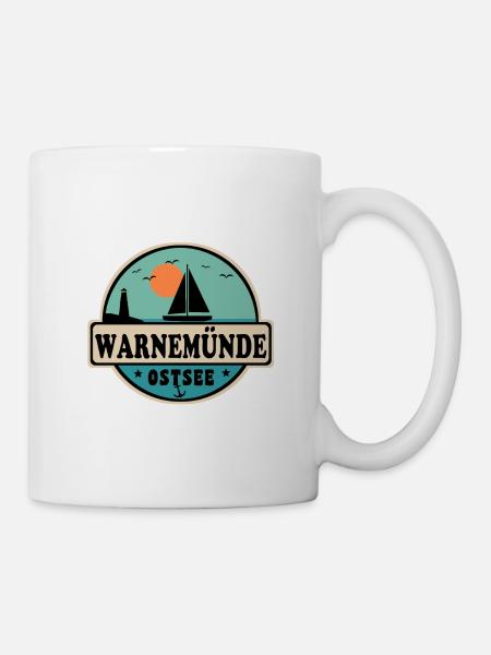 Warnemünde - Tasse - Weiß